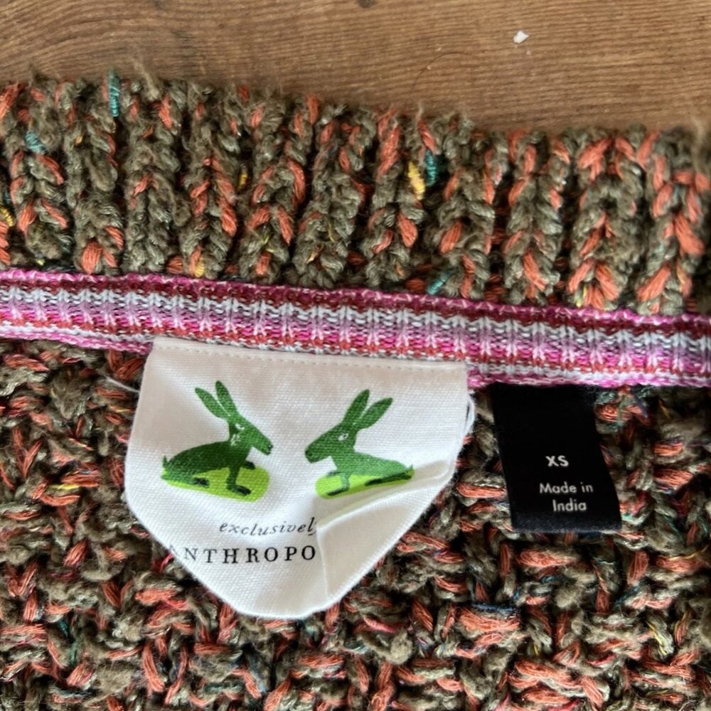 Anthropologie Wendy Wurtzburger Marcella Violini Monstera Cardigan - Picture 11 of 16